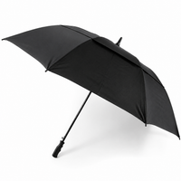 Fibreglass Auto Vented Windproof Golf Umbrella - Black - additional view - Umbrella World