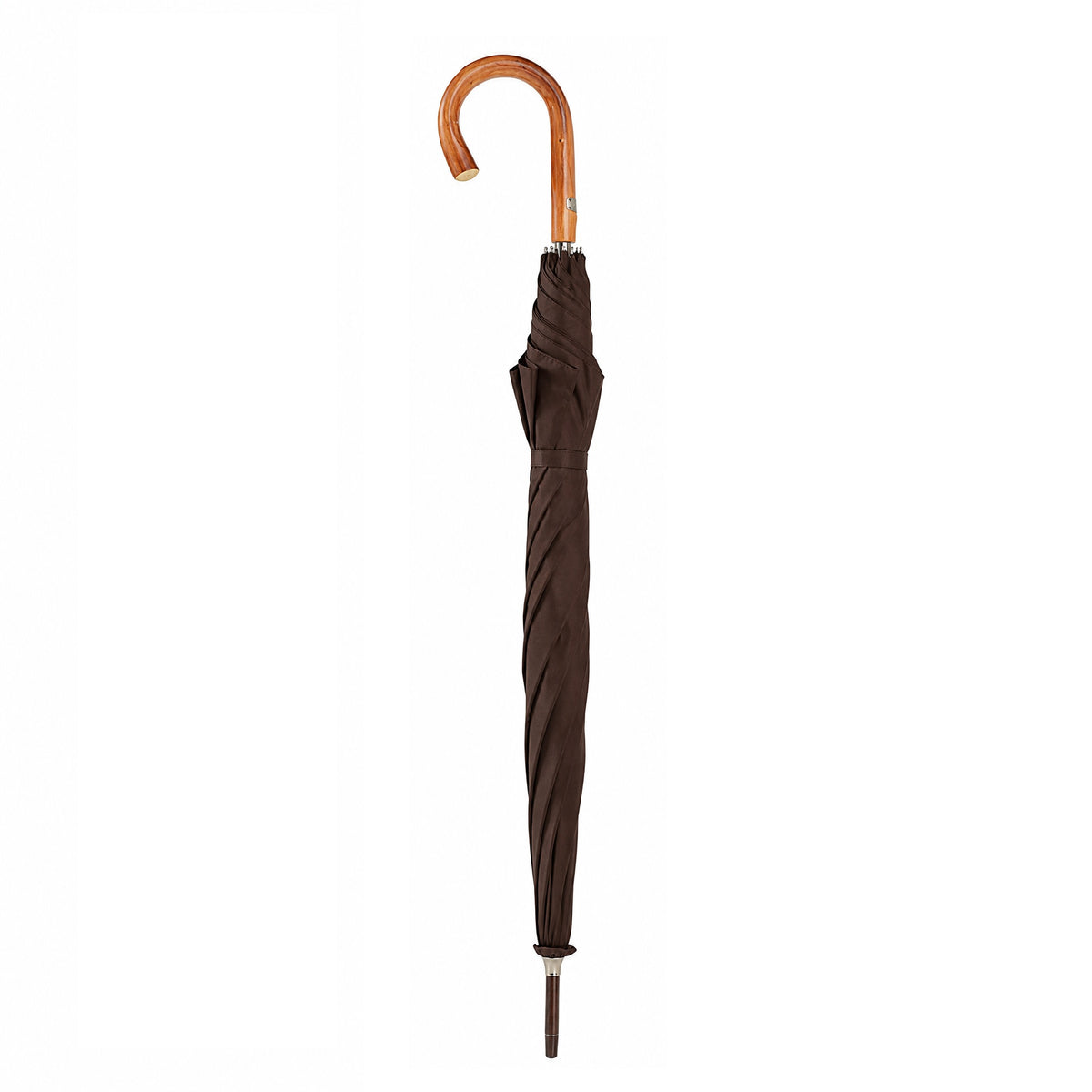 Bugatti Knight AC Walking Umbrella - Brown | Chestnut Handle | Handmade in Austria