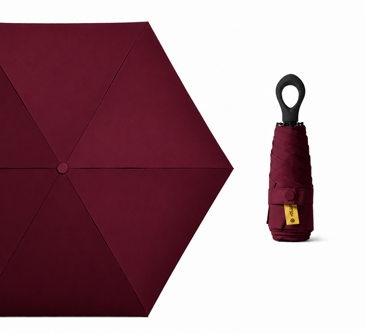 UW UPF 50+ Compact Travel Umbrella - Loop Hook