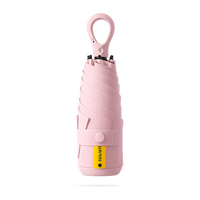 New UPF 50+ Compact Travel Umbrella - Carabiner Hook | Sun &amp; Rain Protection | 93cm Canopy | 217g