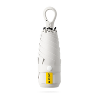New UPF 50+ Compact Travel Umbrella - Carabiner Hook | Sun &amp; Rain Protection | 93cm Canopy | 217g