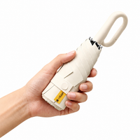 UPF 50+ Compact Travel Umbrella - Large Carabiner Hook | Sun &amp; Rain Protection | 93cm Canopy | 217g