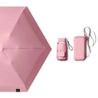 Cased UPF 50+ Compact Mini Flat Travel Umbrella