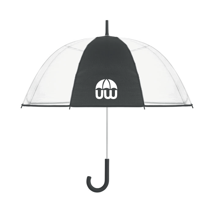 Clear POE Umbrella with Printable Panel | 83cm Manual Open Dome Umbrella | MOQ 12pcs