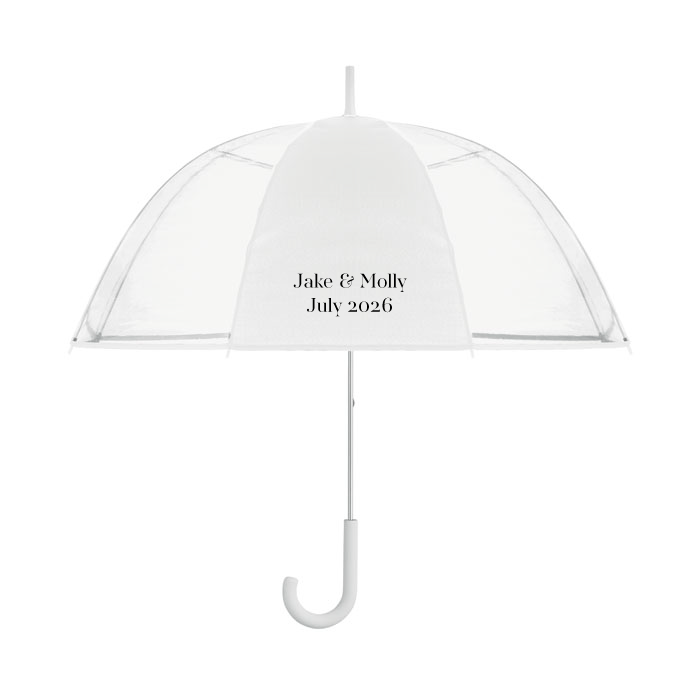 Clear POE Umbrella with Printable Panel | 83cm Manual Open Dome Umbrella | MOQ 12pcs