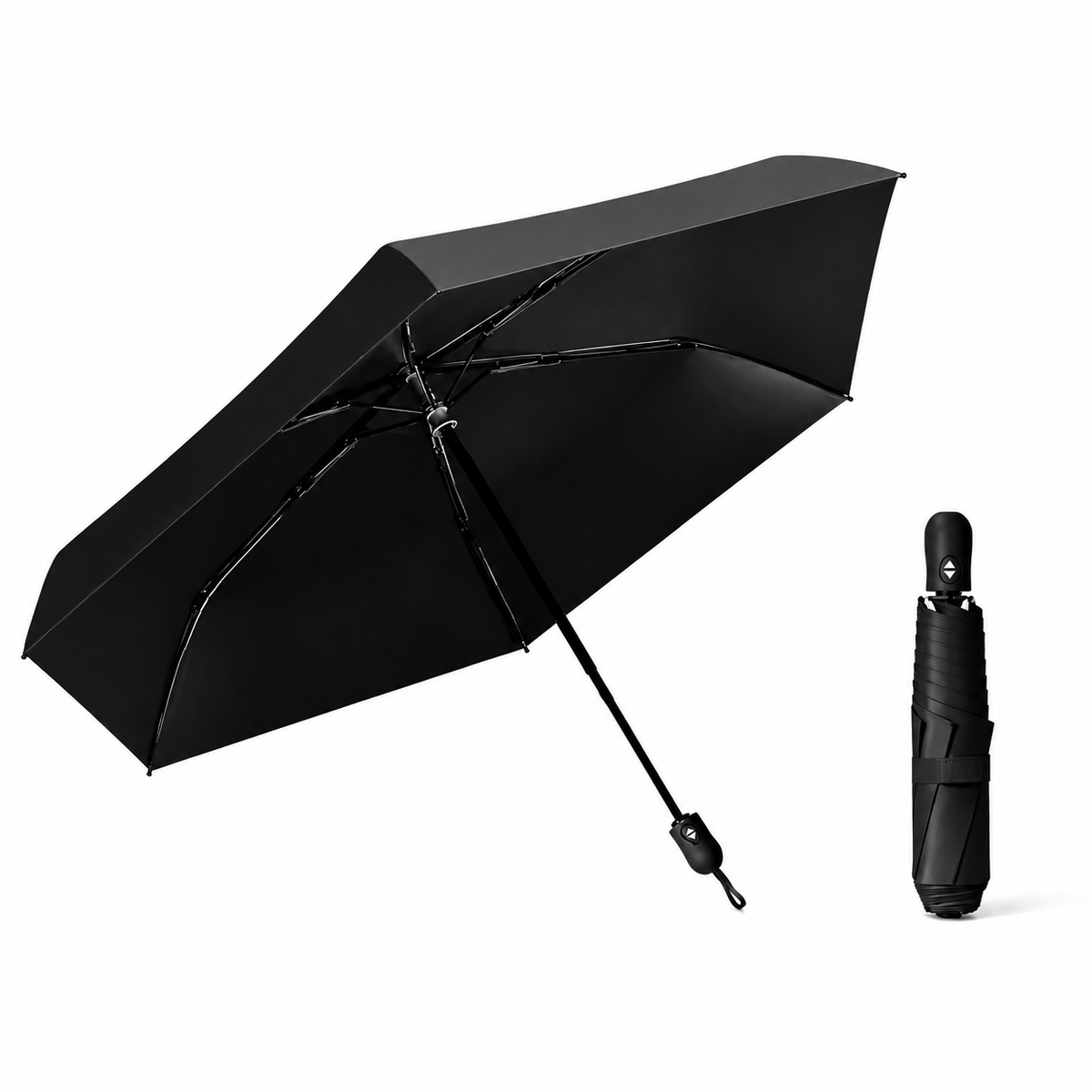 UPF 50+ Auto Supermini Travel Umbrella | Sun &amp; Rain Protection | Easy Open | Only 220g