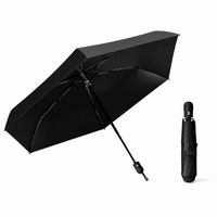 UPF 50+ Auto Supermini Travel Umbrella | Sun &amp; Rain Protection | Easy Open | Only 220g
