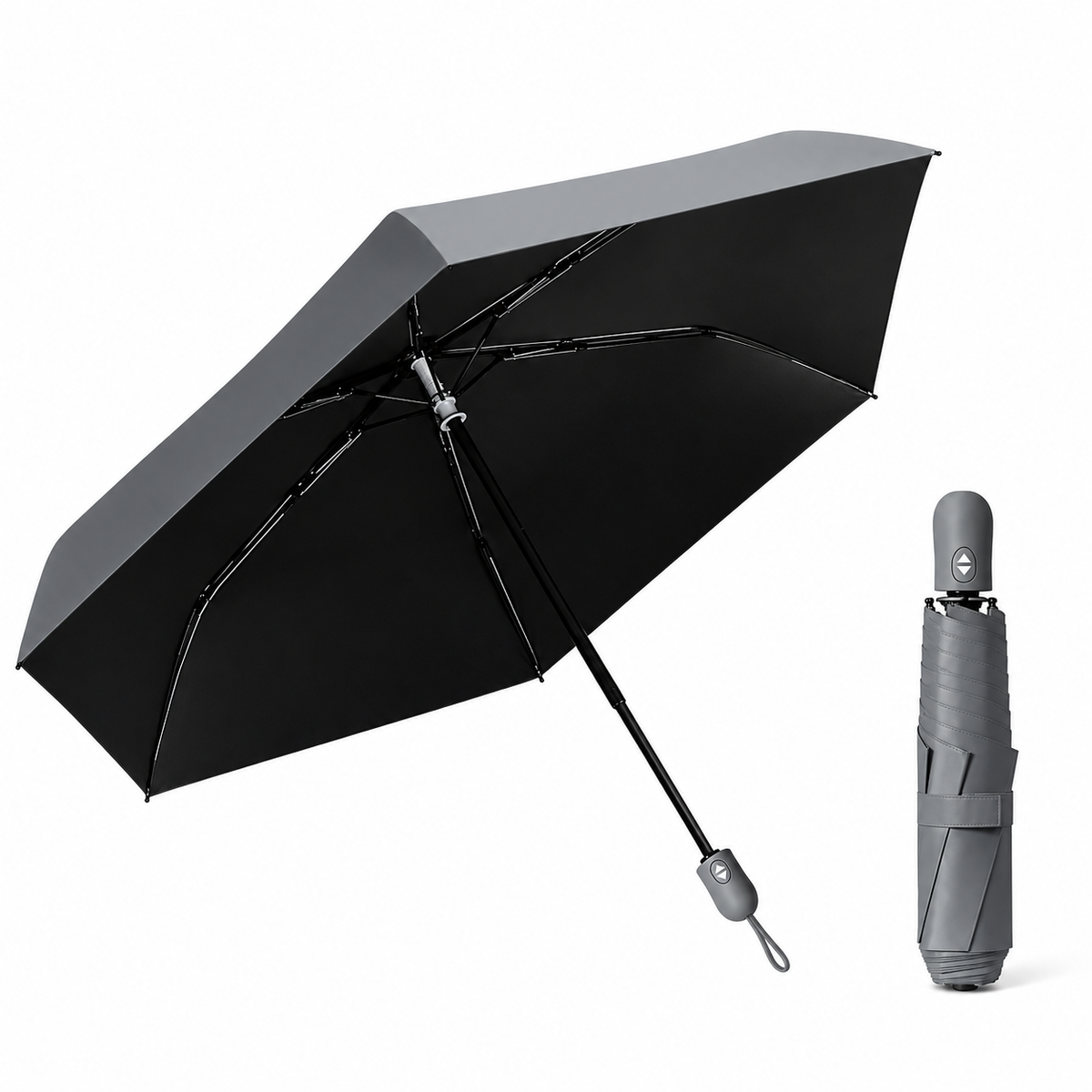 UPF 50+ Auto Supermini Travel Umbrella | Sun &amp; Rain Protection | Easy Open | Only 220g