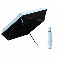 UPF 50+ Auto Supermini Travel Umbrella | Sun &amp; Rain Protection | Easy Open | Only 220g