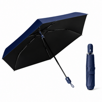 UPF 50+ Auto Supermini Travel Umbrella | Sun &amp; Rain Protection | Easy Open | Only 220g
