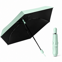 UPF 50+ Auto Supermini Travel Umbrella | Sun &amp; Rain Protection | Easy Open | Only 220g