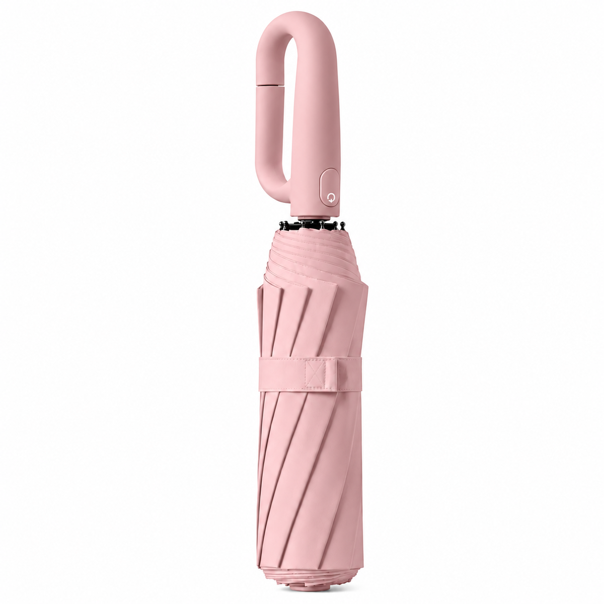 UPF 50+ Auto Umbrella | Sun & Rain Protection | Twist Carabiner Handle | 10 Rib Frame