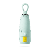 New UPF 50+ Compact Travel Umbrella - Carabiner Hook | Sun &amp; Rain Protection | 93cm Canopy | 217g