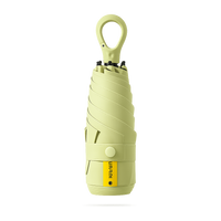 New UPF 50+ Compact Travel Umbrella - Carabiner Hook | Sun &amp; Rain Protection | 93cm Canopy | 217g