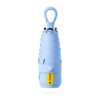 New UPF 50+ Compact Travel Umbrella - Carabiner Hook | Sun &amp; Rain Protection | 93cm Canopy | 217g