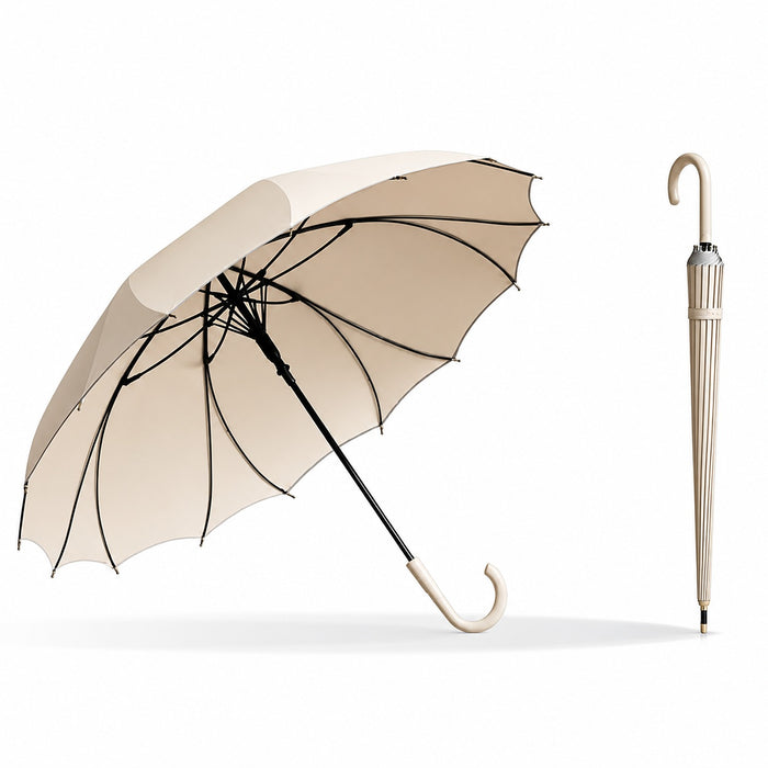 One Piece Canopy Auto Walking Umbrella | Fashion Colours | Fibreglass Frame | 105cm Canopy