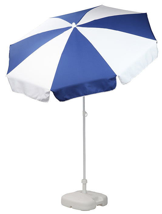 Patio / Garden / Beach Parasol Umbrella - Euro Blue & White
