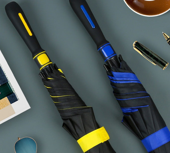 F-SPORT Fibreglass  Auto Windproof Golf Umbrella- Double Canopy