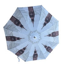 StormKing Auto Walking City Umbrella - London Black And White