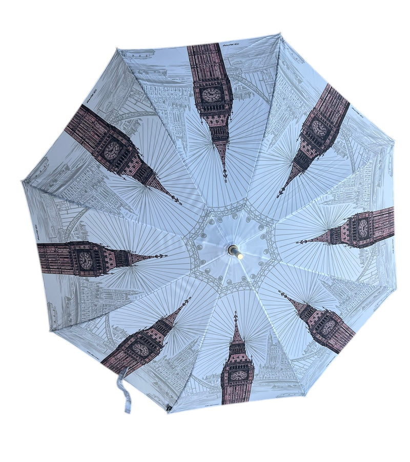 StormKing Auto Walking City Umbrella - London Black And White