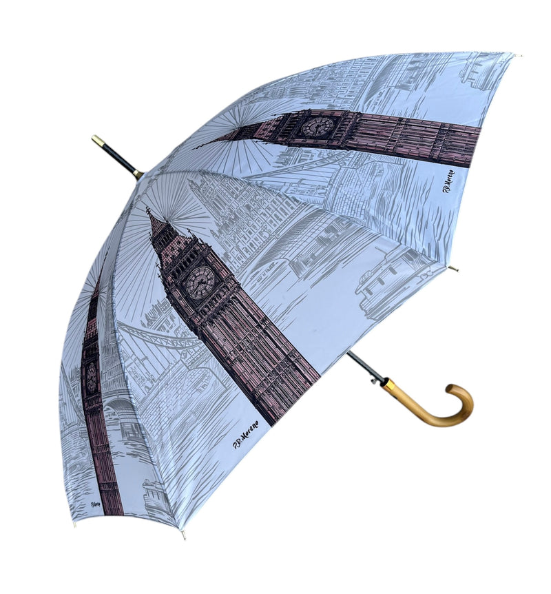 StormKing Auto Walking City Umbrella - London Black And White