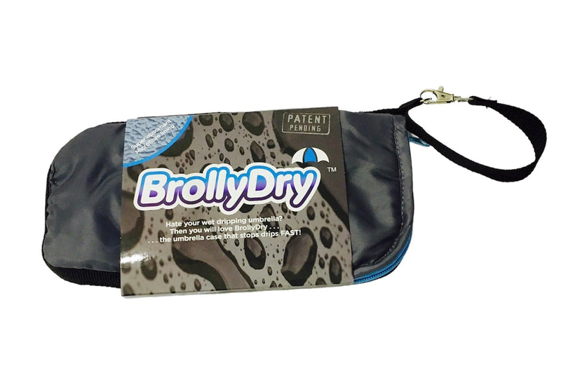 BrollyDry Folding Umbrella Case - New Colours - Grey / Blue