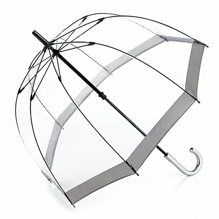 Fulton Birdcage Clear Dome Umbrella | Transparent Walking Umbrella | Wind Resistant