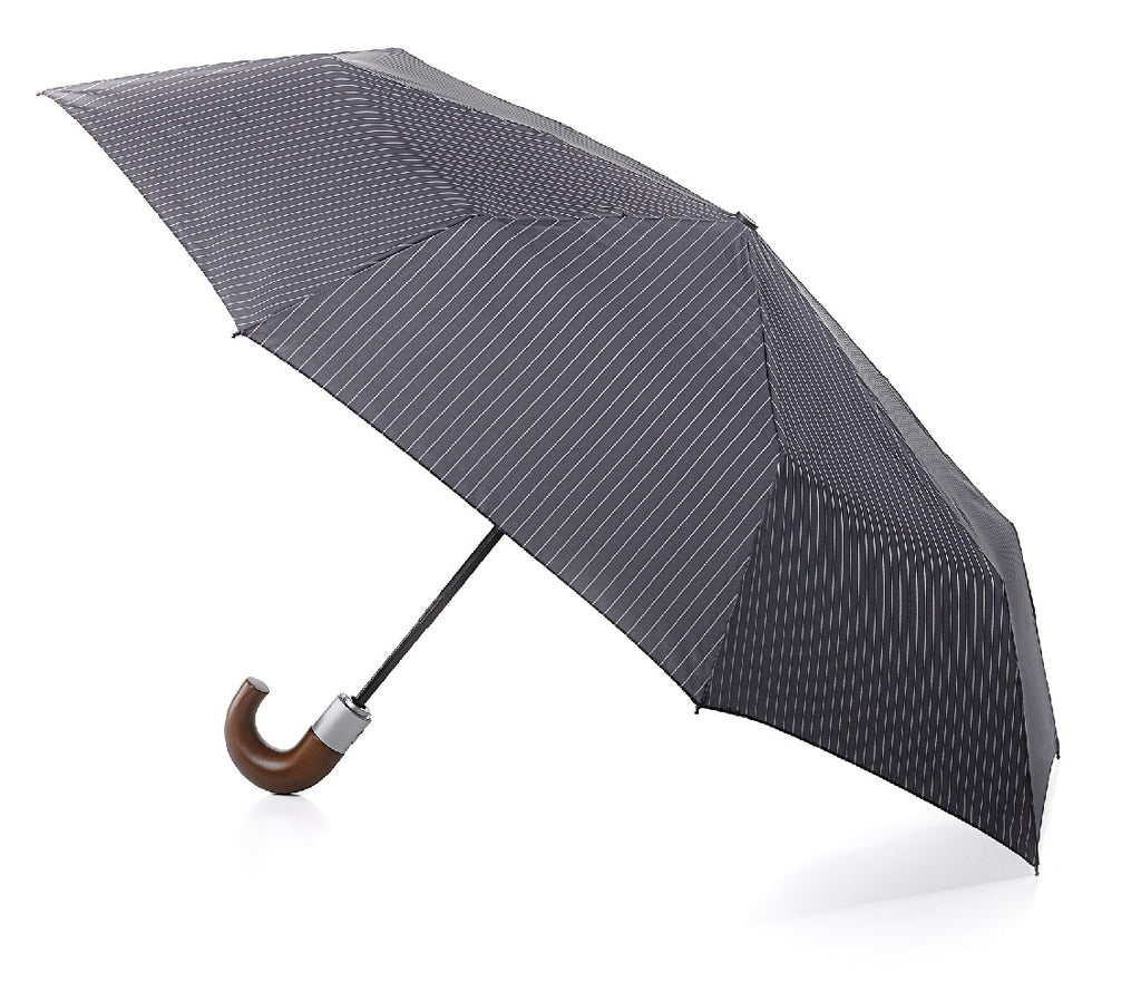Fulton Chelsea 'City Stripe' Grey Folding Umbrella - Umbrellaworld