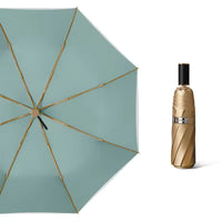 UPF 50+ Luxury Gold Reflective Travel Umbrella | Heat-Reflecting Outer | 100cm Canopy | 375g