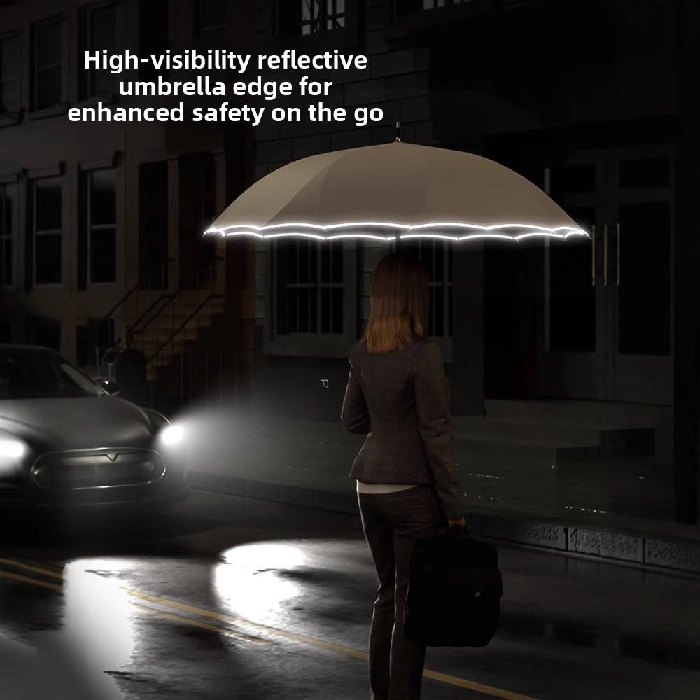 One Piece Canopy Auto Walking Umbrella | Fashion Colours | Fibreglass Frame | 105cm Canopy