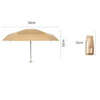 UPF 50+ Gold Reflective Compact Flat Travel Umbrella | Heat-Reflecting Outer | Floral Underside