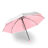 UW UPF 50+ Silver Reflective Compact Travel Umbrella | Heat-Reflecting Outer | 93cm Canopy | 173g