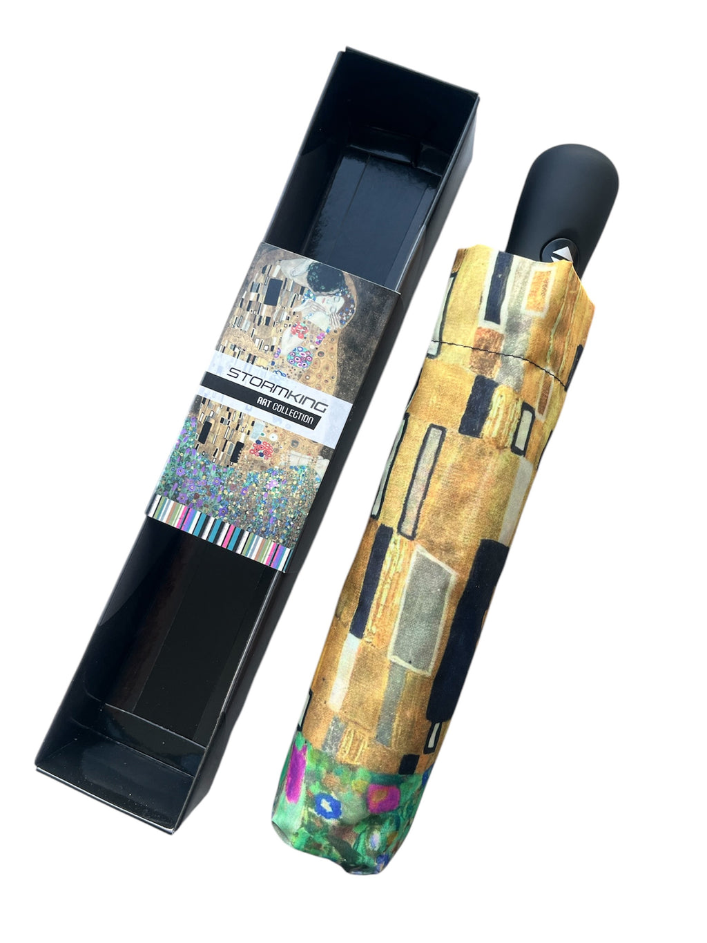 StormKing Auto Folding Artist Umbrella - Klimt The Kiss