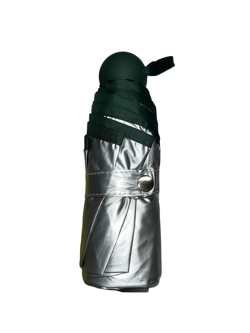 UW UPF50+ Silver Reflective Compact Travel Umbrella