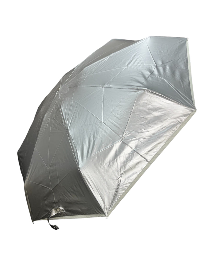 UW UPF50+ Silver Reflective Compact Travel Umbrella