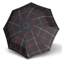 Carbon Steel Magic AOC Folding Umbrella - Karo Check Beige