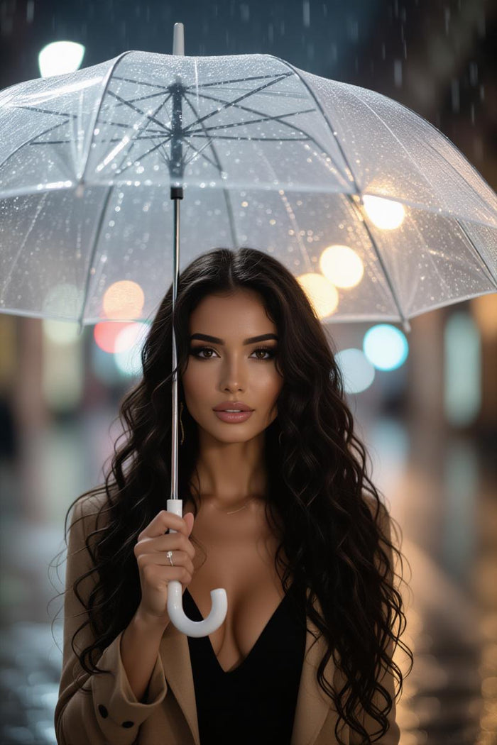 Clear Dome 'Clearview' Walking Umbrella - detail view - Umbrella World