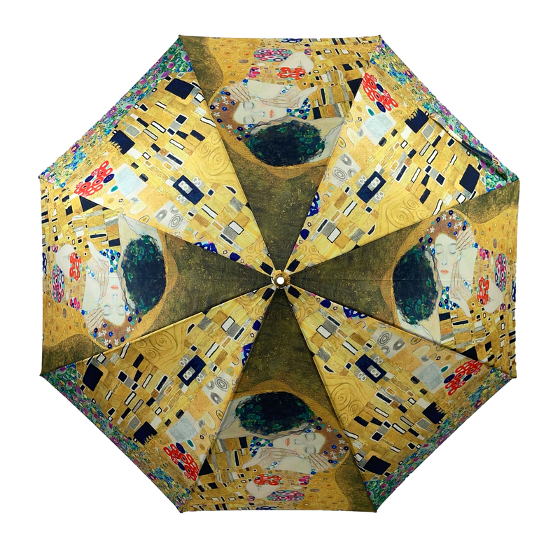 StormKing Auto Folding Artist Umbrella - Klimt The Kiss