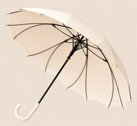One Piece Canopy Auto Walking Umbrella | Fashion Colours | Fibreglass Frame | 105cm Canopy