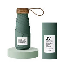 UW UPF 50+ Stylish Travel Umbrella - Compact Flat | Pocket Size 17cm | Sun & Rain | 199g