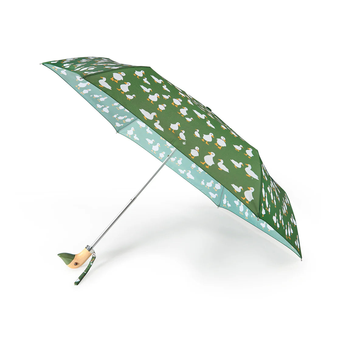 Fulton Curio Duck Handle Folding Umbrella | UPF 50+ UV Protection | Compact and Fun