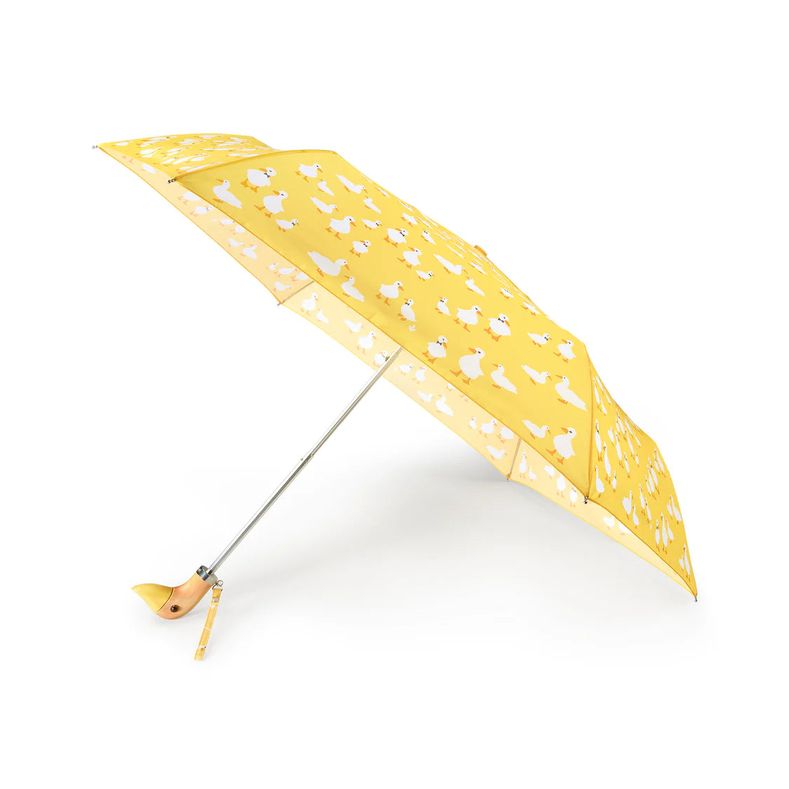 Fulton Curio Duck Handle Folding Umbrella | UPF 50+ UV Protection | Compact and Fun