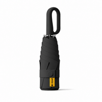 UPF 50+ Compact Travel Umbrella - Large Carabiner Hook | Sun &amp; Rain Protection | 93cm Canopy | 217g