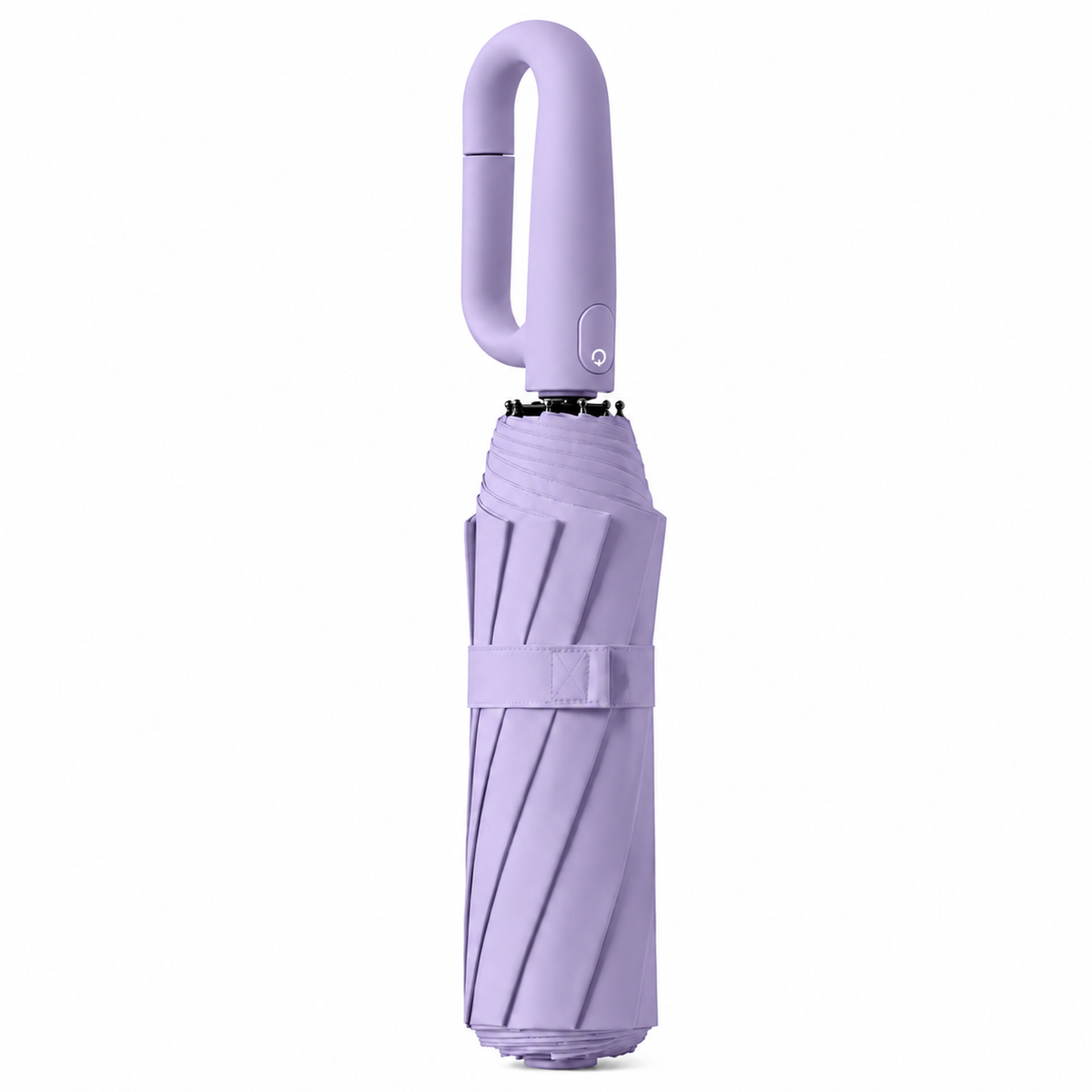 UPF 50+ Auto Umbrella | Sun & Rain Protection | Twist Carabiner Handle | 10 Rib Frame