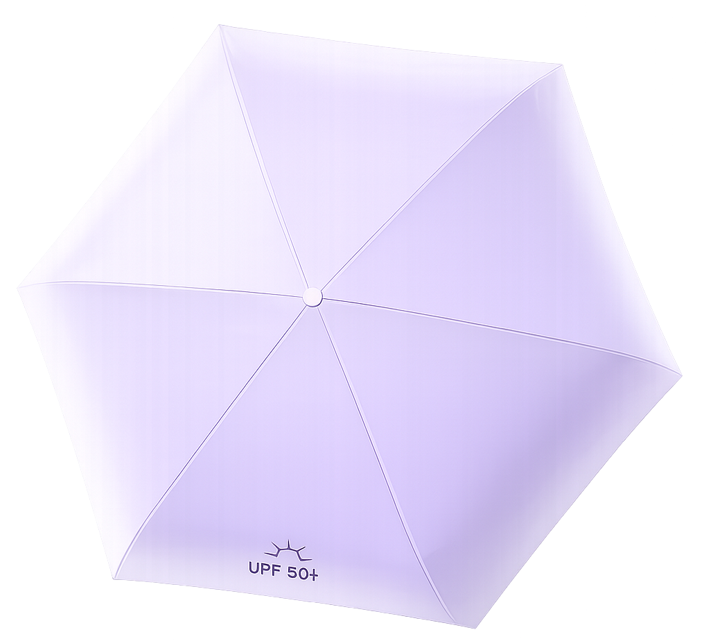 UW UPF 50+ Mini Compact Travel Umbrella - Two Tone
