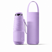 UW UPF 50+ Mini Compact Travel Umbrella | Pocket Size 17cm | Sun &amp; Rain | Just 220g