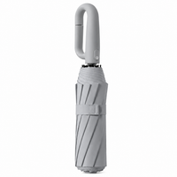 UPF 50+ Auto Umbrella | Sun & Rain Protection | Twist Carabiner Handle | 10 Rib Frame