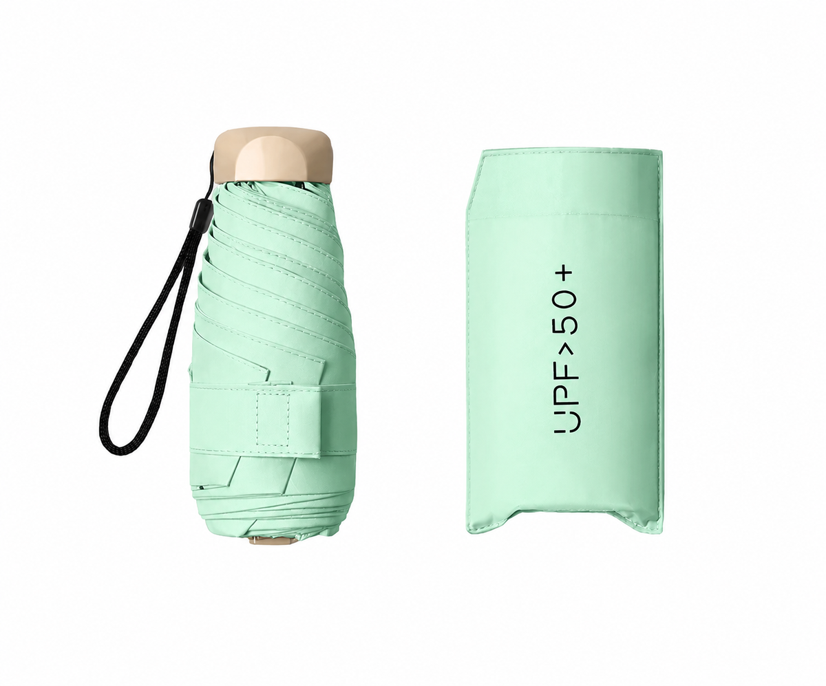 UW UPF50+ Compact Flat Travel Umbrella