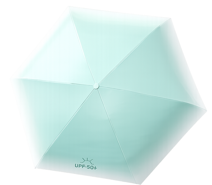 UW UPF 50+ Mini Compact Travel Umbrella - Two Tone