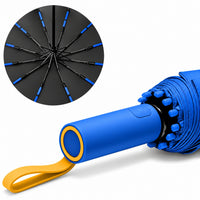 UPF 50+ Auto Umbrella | Sun & Rain Protection | 105cm Canopy | 12 Rib Windproof Frame